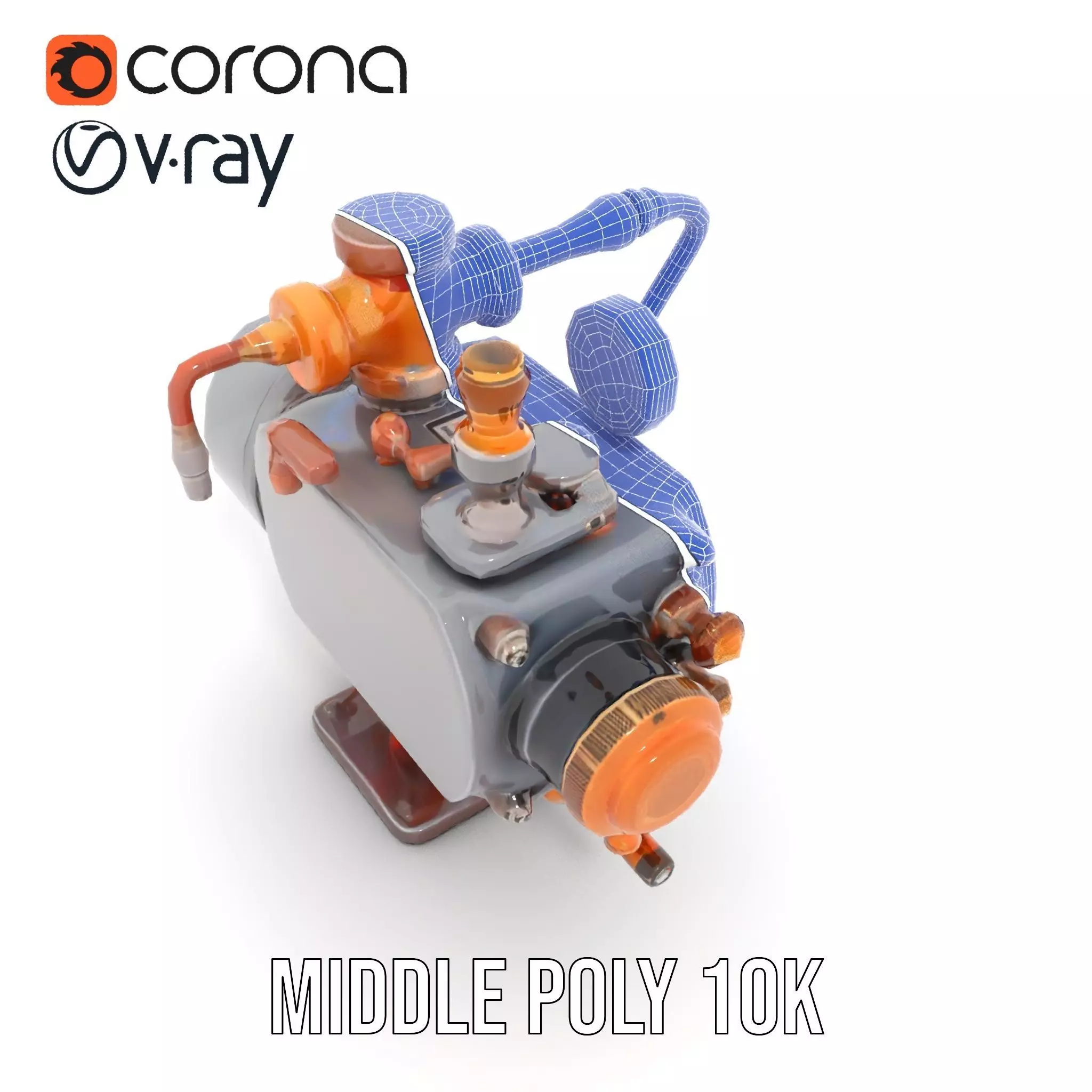 Steampunk Pressure Gauge model pack Low-poly 3D model_24