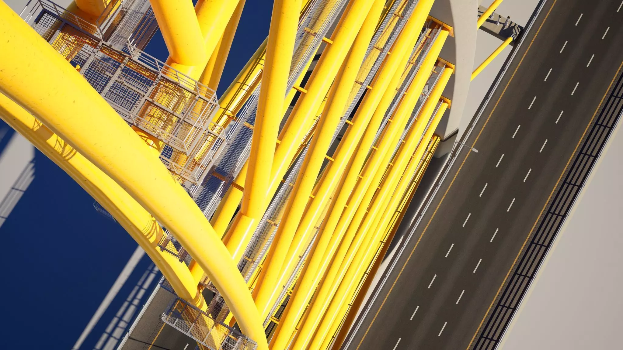 Highway Bridge 3D model_3