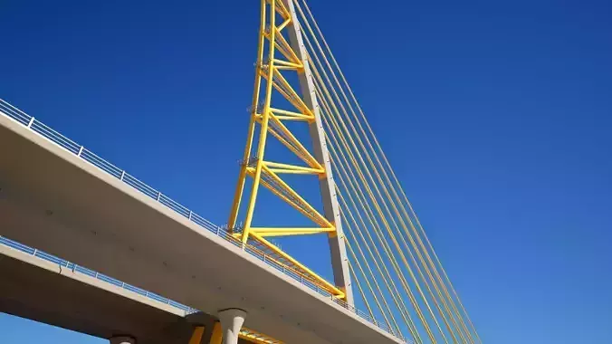Bridge Highway Al-Ahmad Al-Sabah Causeway 3D model