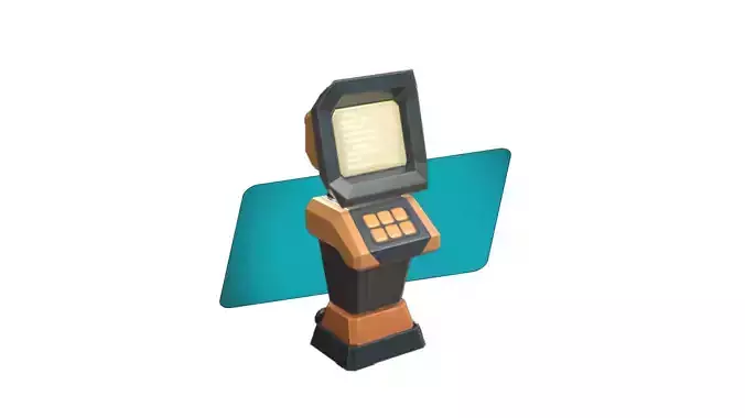Stylized Terminal - Game Ready Prop Low-poly 3D model