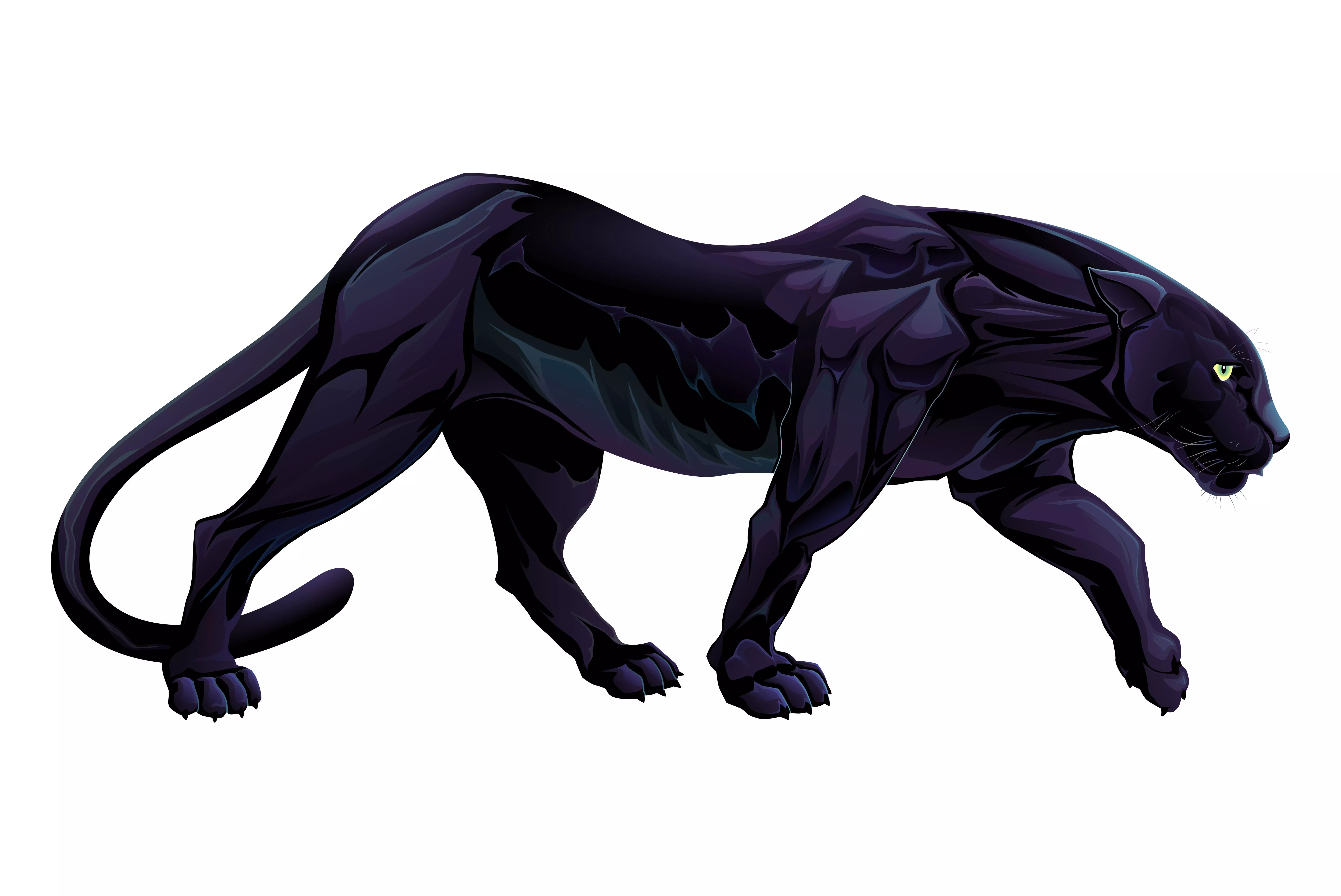 Panther Low Poly Model Free 3D model