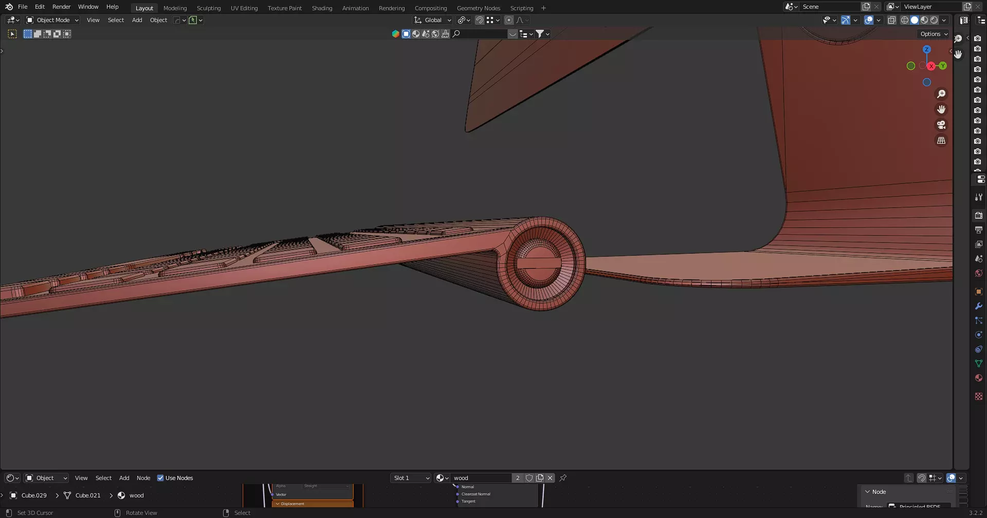 Office Table with ergonomic chair Low-poly 3D model_30