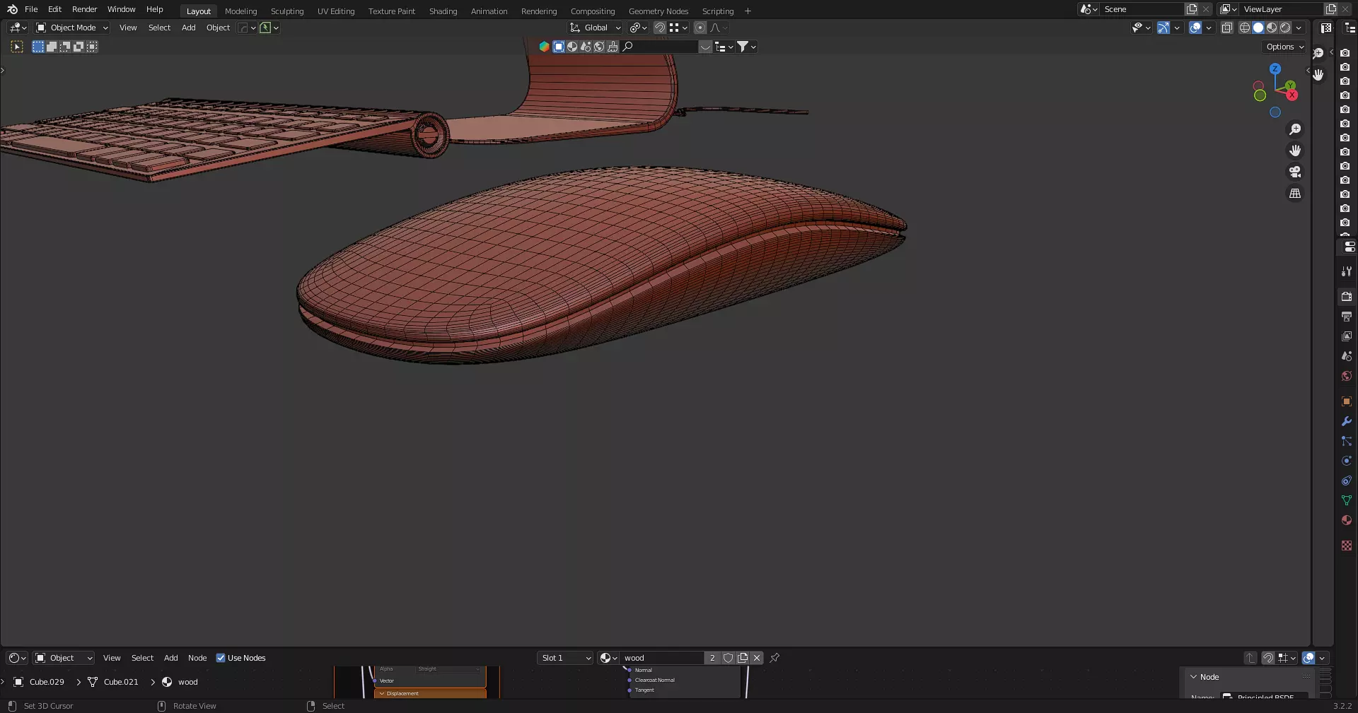 Office Table with ergonomic chair Low-poly 3D model_31