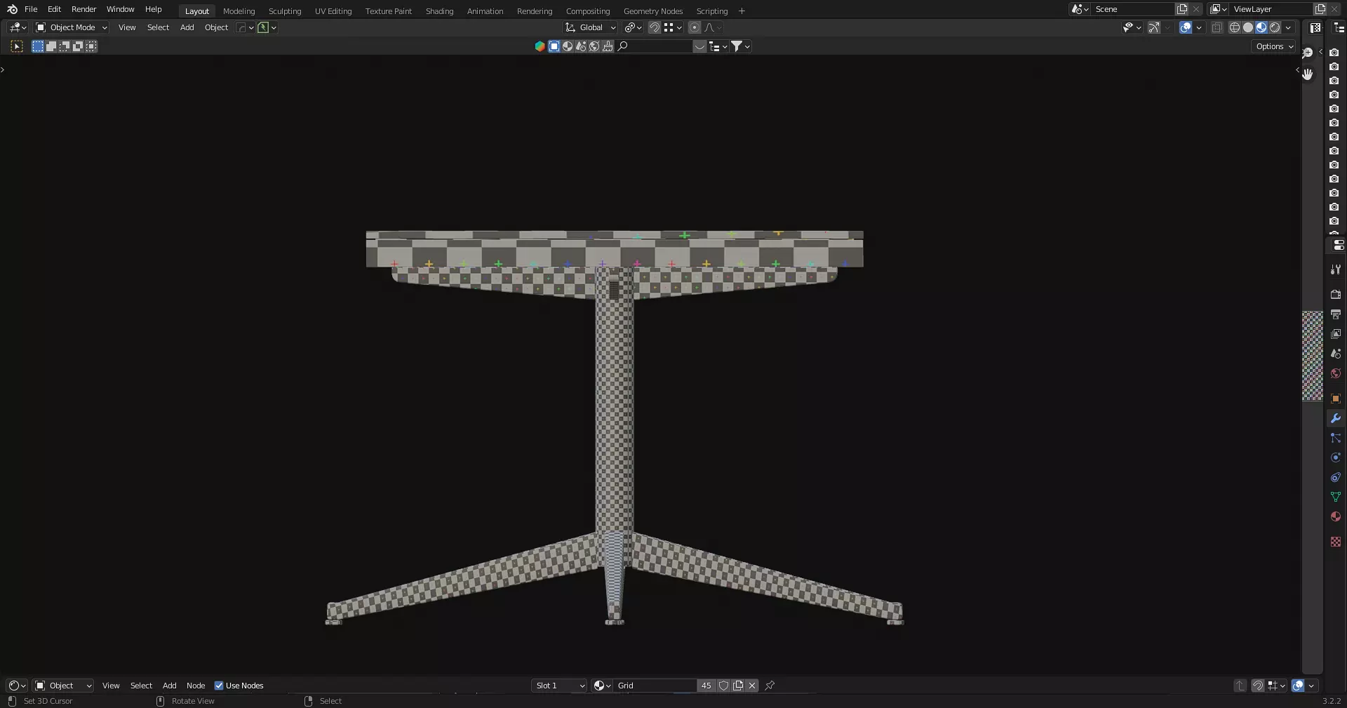 Office Table with ergonomic chair Low-poly 3D model_18