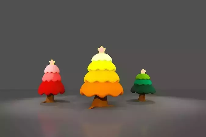 Cartoon 3D Plant Flowers