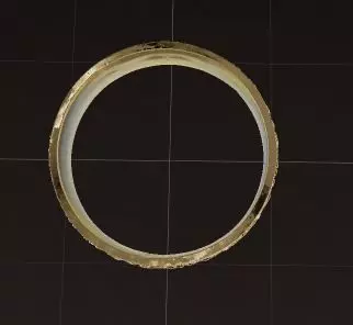 Gold Ring with Artistic Floral Engraving and Elegant Design 3D print model_4