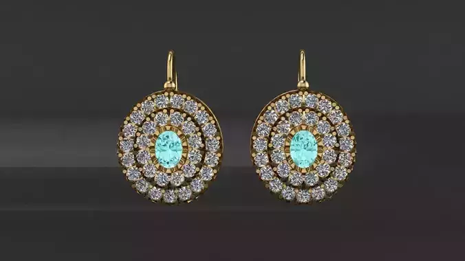 Jewelry earrings with diamonds