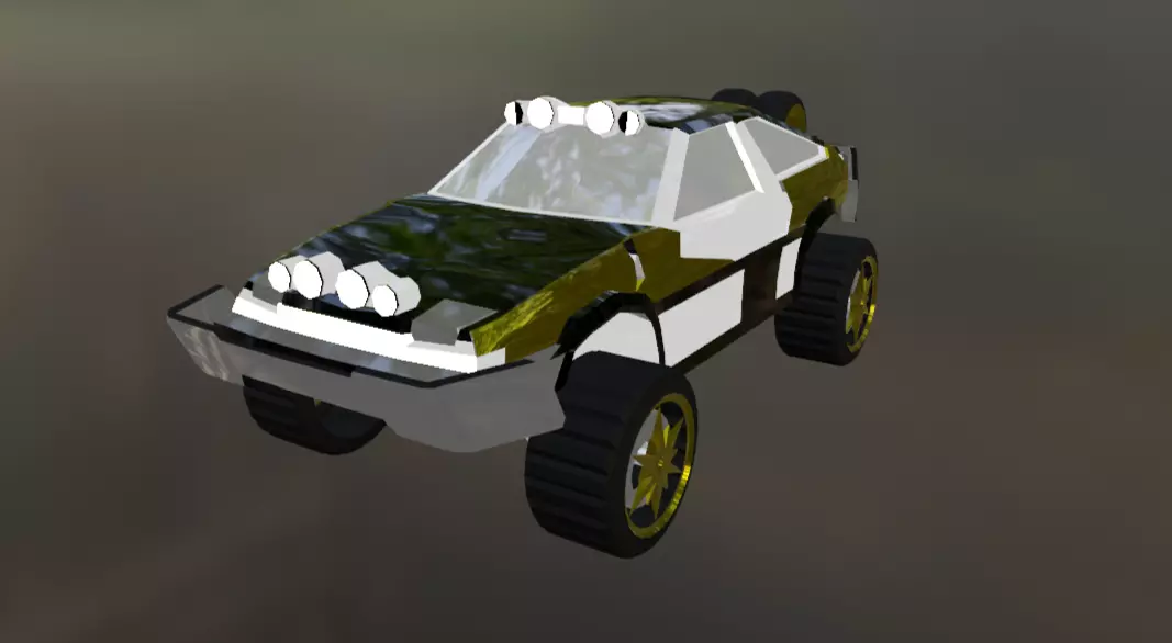 Offroad 86 Low-poly 3D model_0