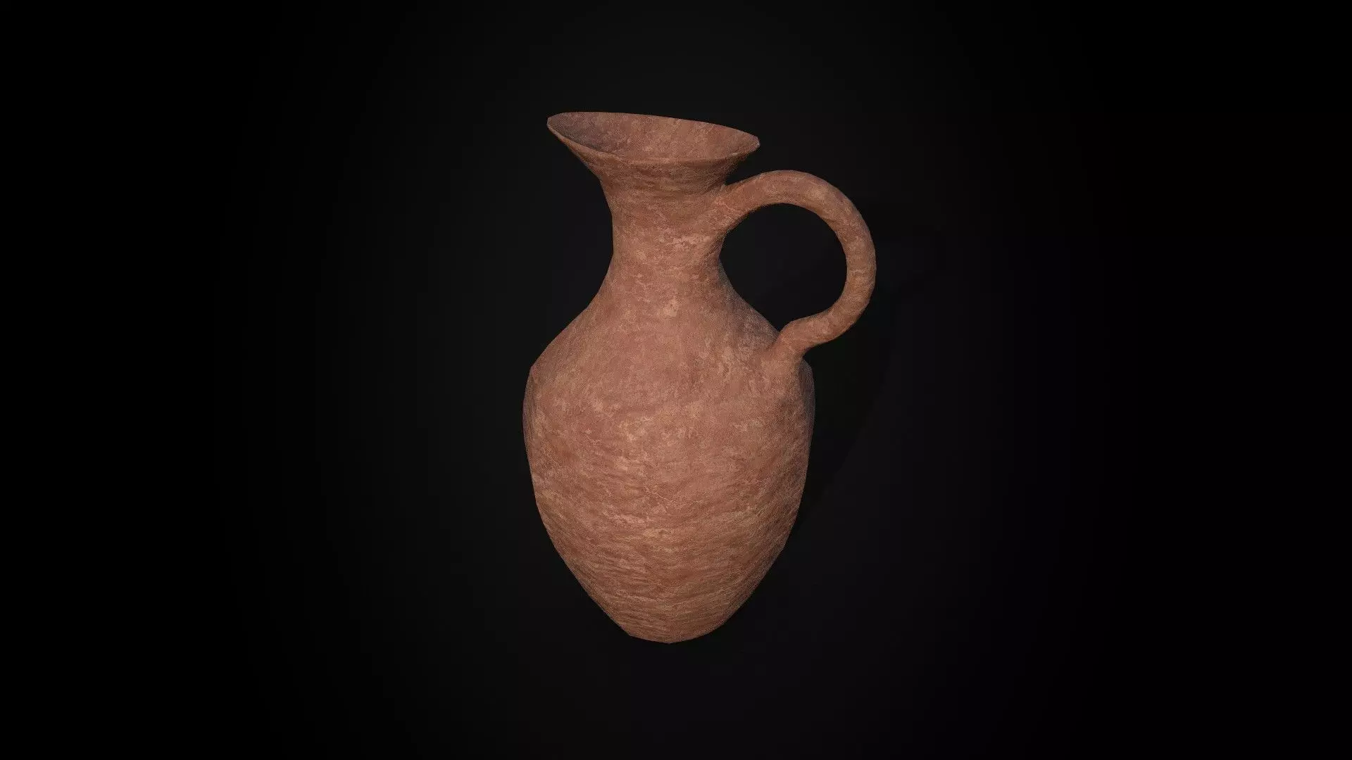 Ancient Terracotta Jar - Game Ready - Low Poly Low-poly 3D model_0