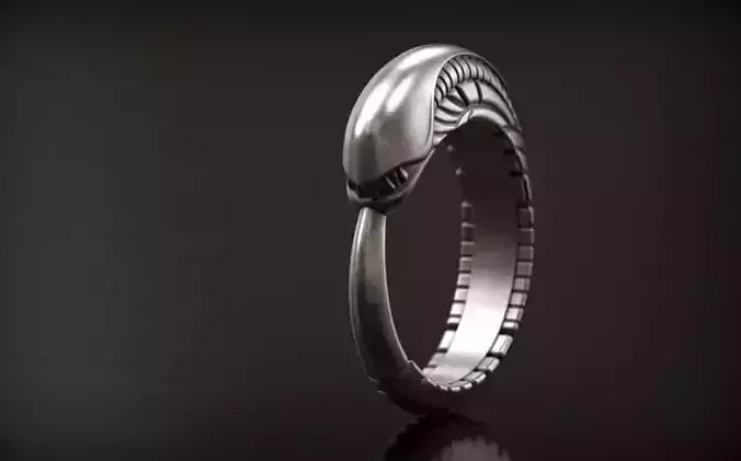 VENOM ALIEN RING 3D MODEL