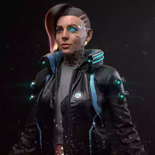 sci fi jacket Low-poly 3D model