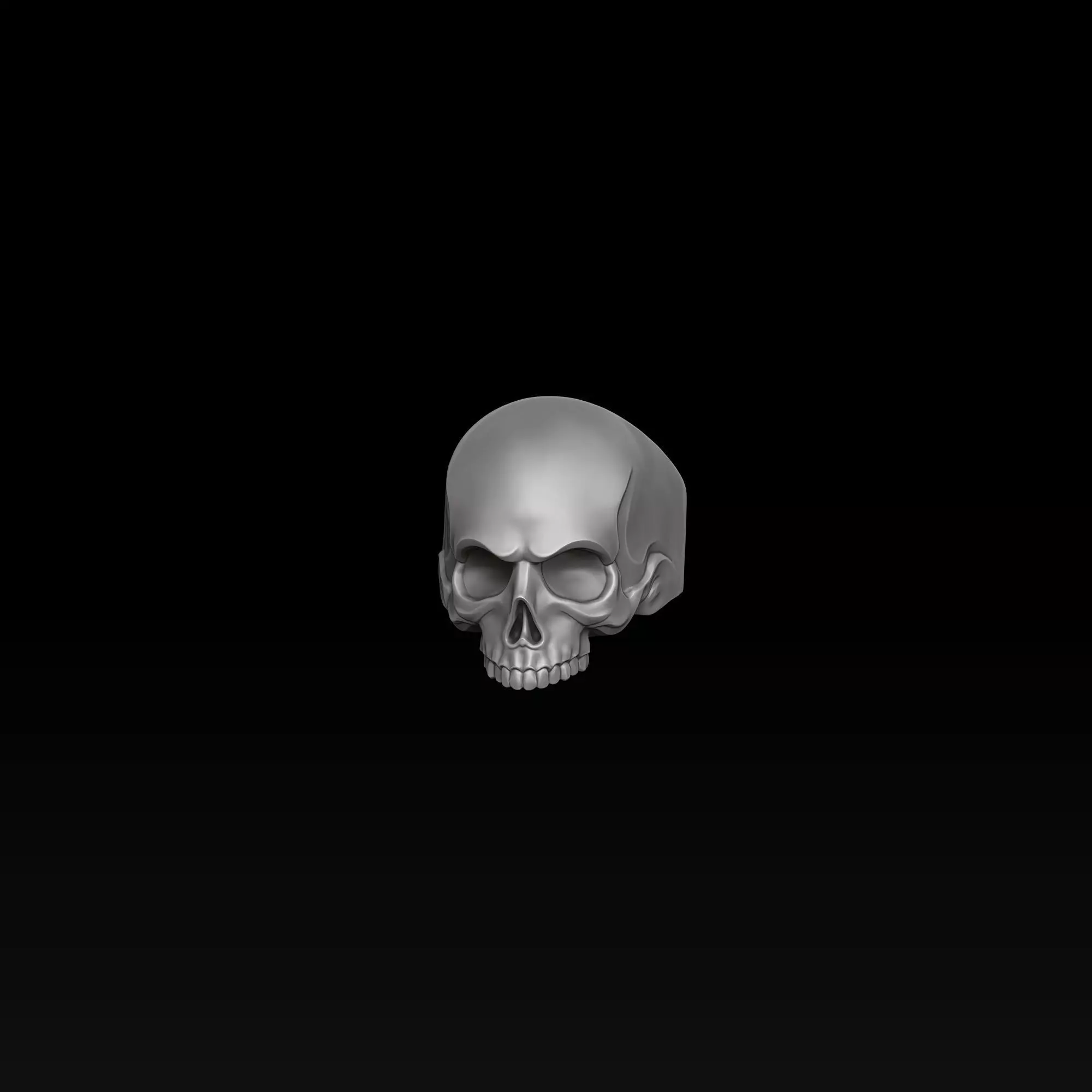 Skull Chain Pendant Ring Collection 3D print model_5