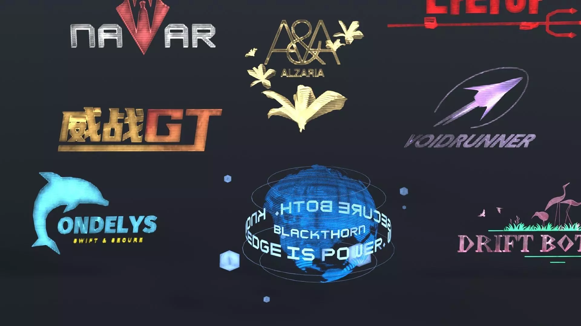 Ultimate Bundle of 80 Uniquely Handmade Cyberpunk Ads Low-poly 3D model_11