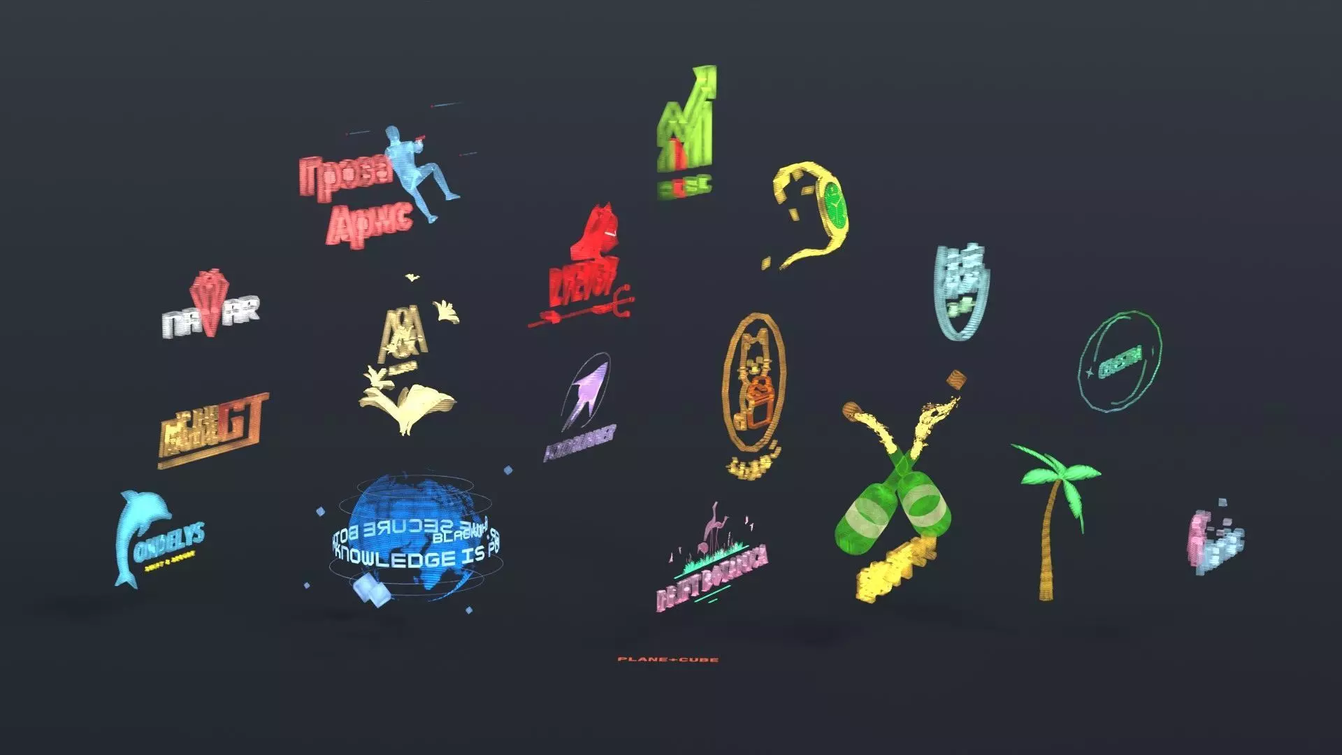 Ultimate Bundle of 80 Uniquely Handmade Cyberpunk Ads Low-poly 3D model_8