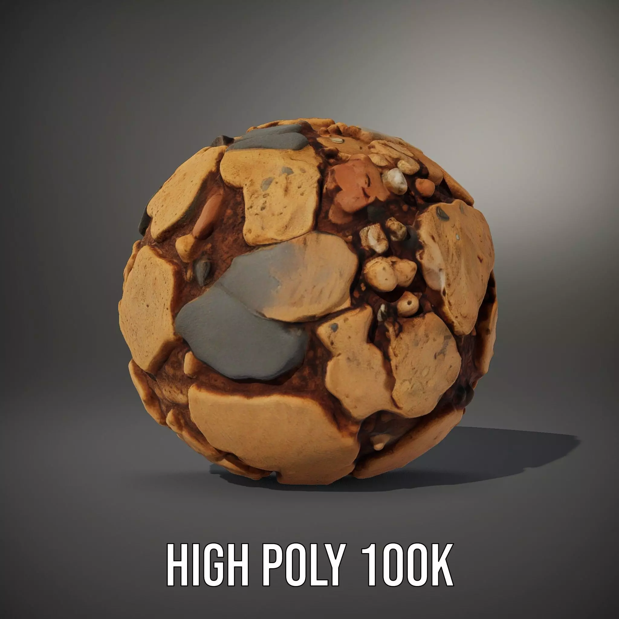 Rustic Stone Terrain model pack Low-poly 3D model_10