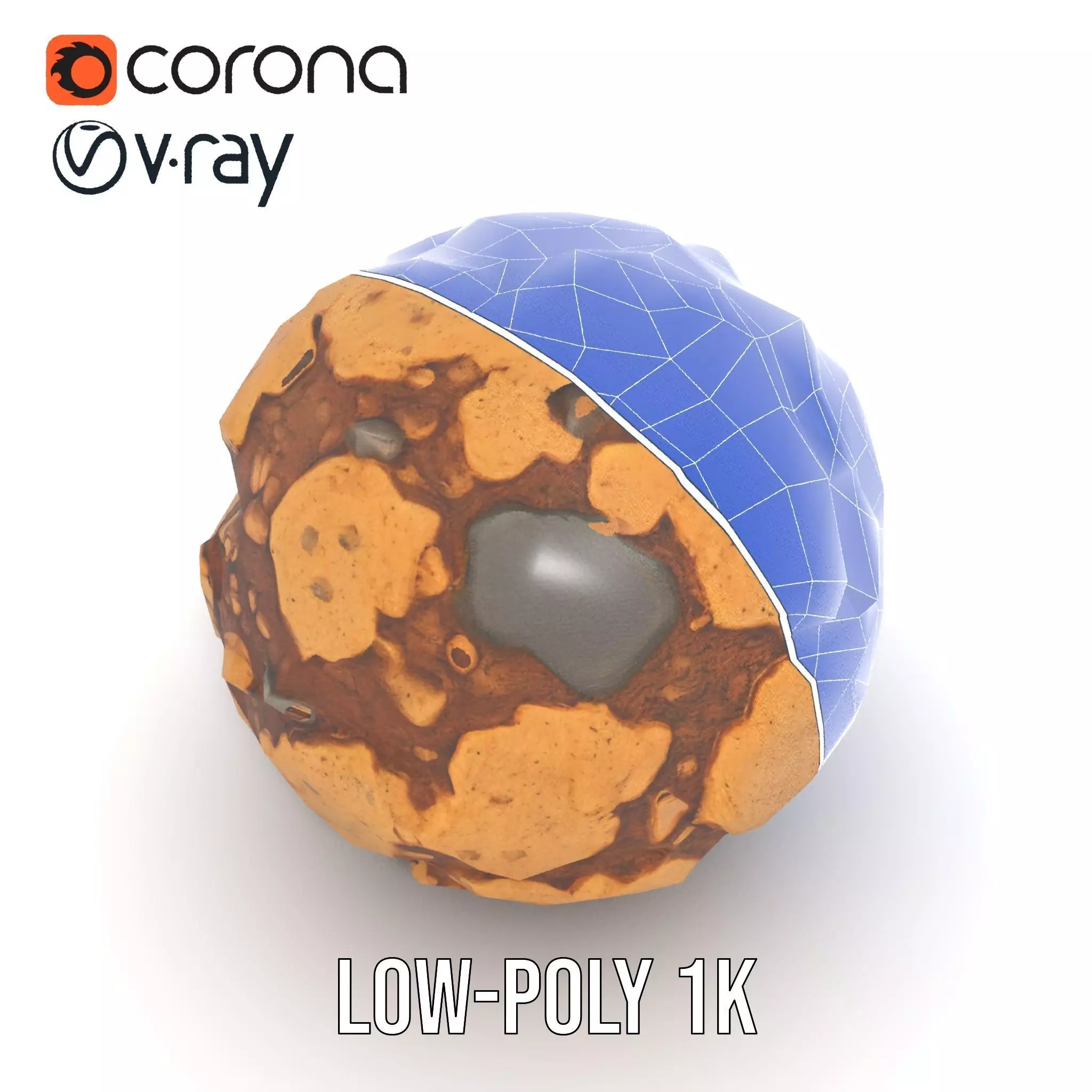 Rustic Stone Terrain model pack Low-poly 3D model_16