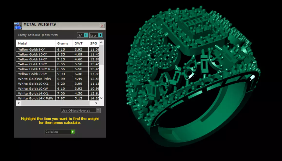 Diamond ring Jewelry Cocktail Ring 3D print model 3D print model_1