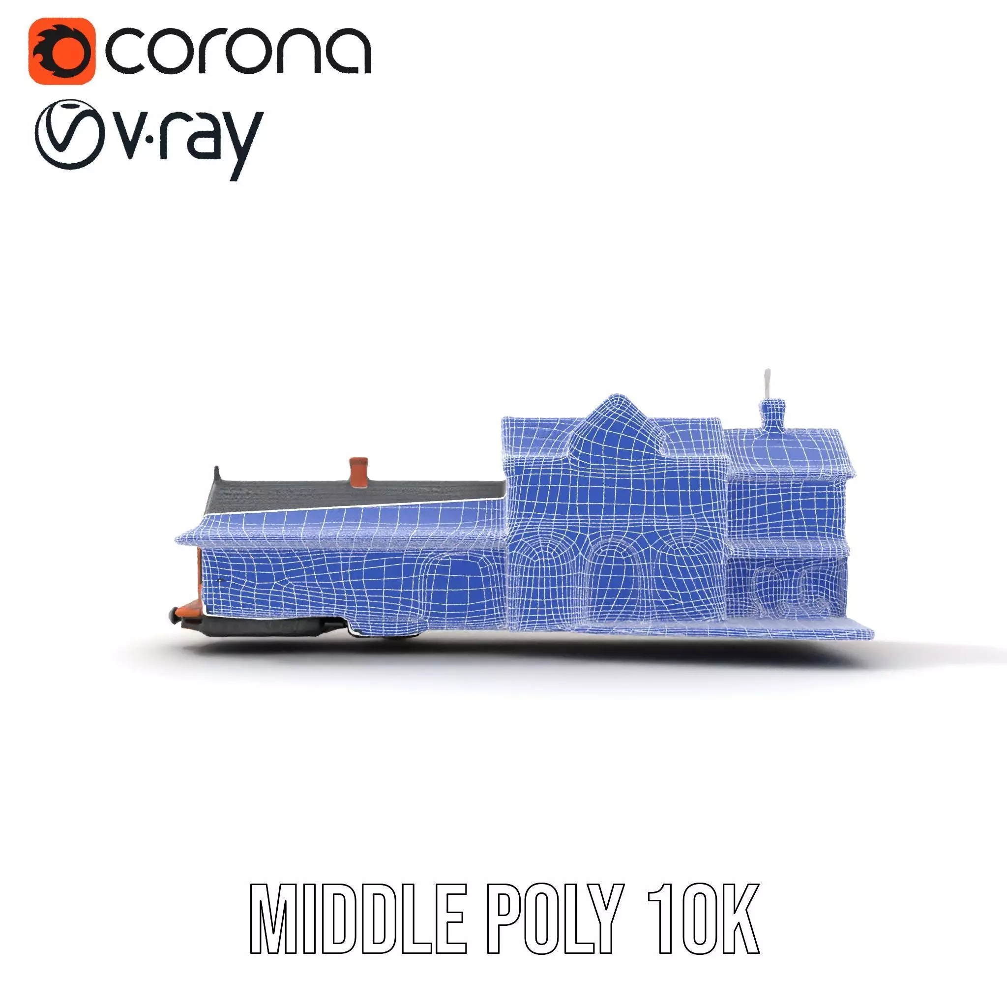 Vintage Train Station model pack Low-poly 3D model_27