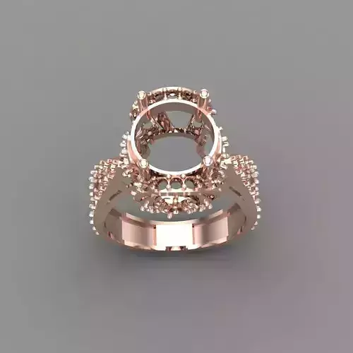 Diamond ring Jewelry Cocktail Ring 3D print model