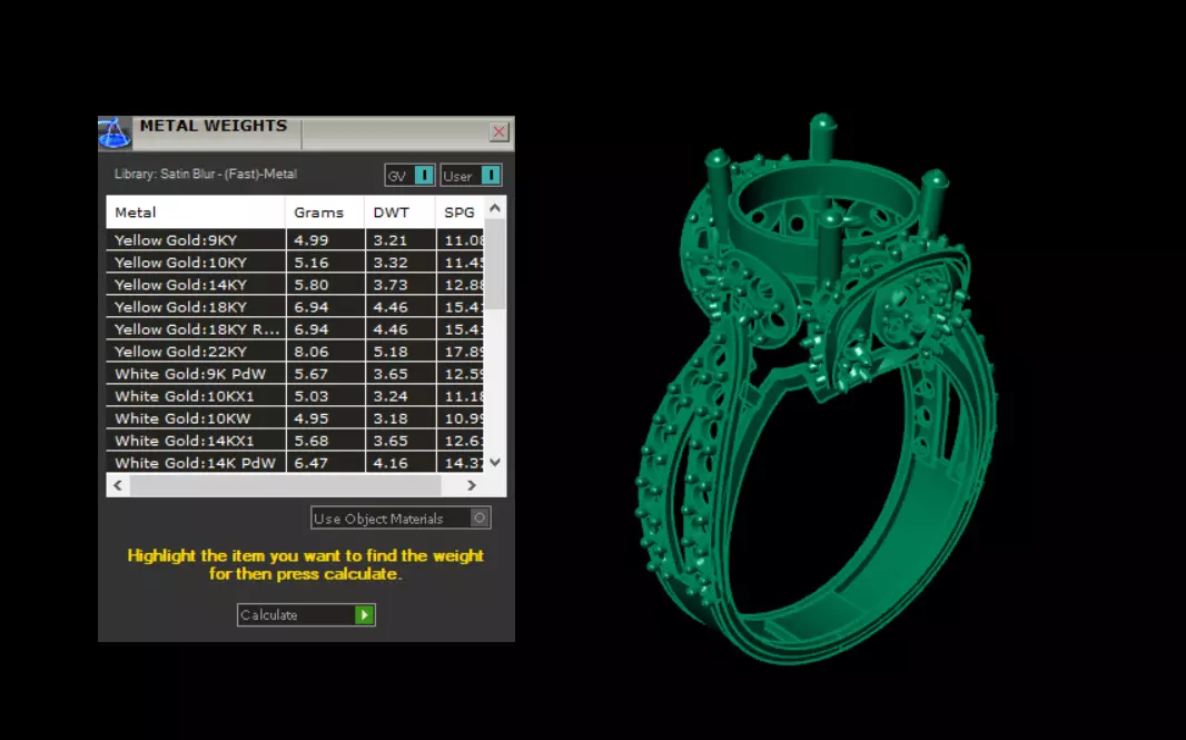 Diamond ring Jewelry Cocktail Ring 3D print model 3D print model_1