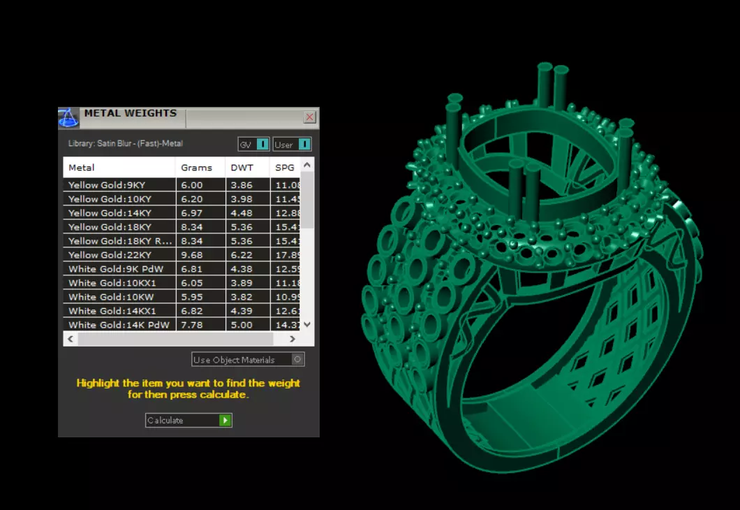 Diamond ring Jewelry Cocktail Ring 3D print model 3D print model_1