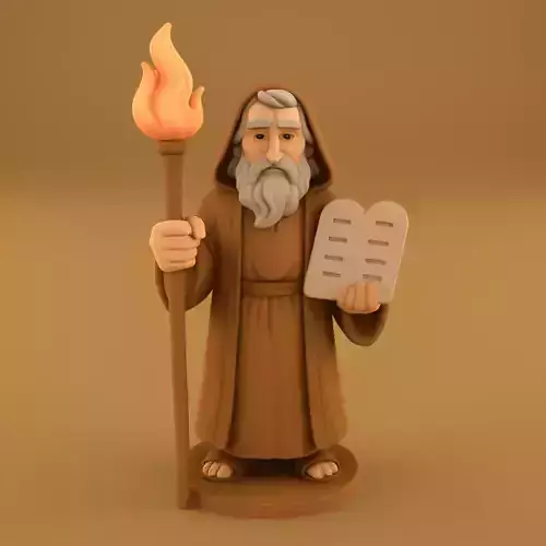 3D Moses Statue Unique Gift Educational Decor 3D print model