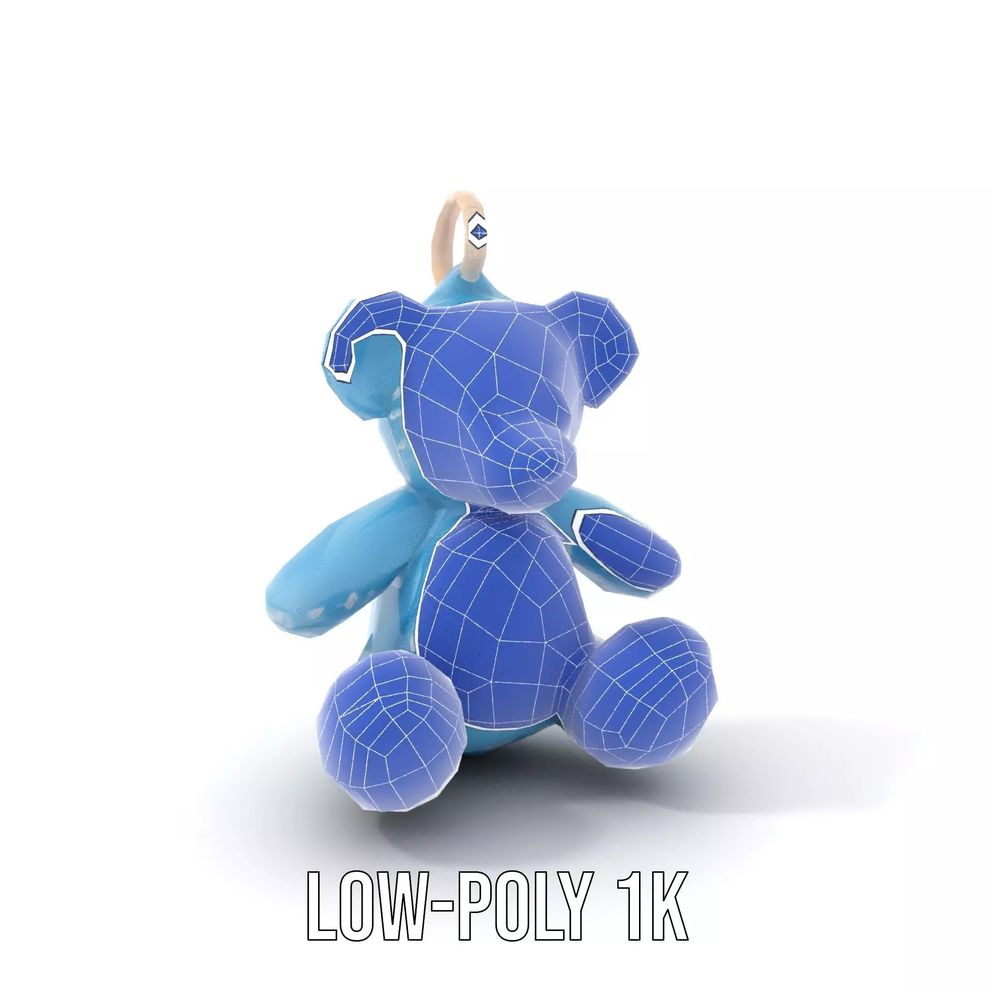 Blue Plush Teddy model pack Low-poly 3D model_19