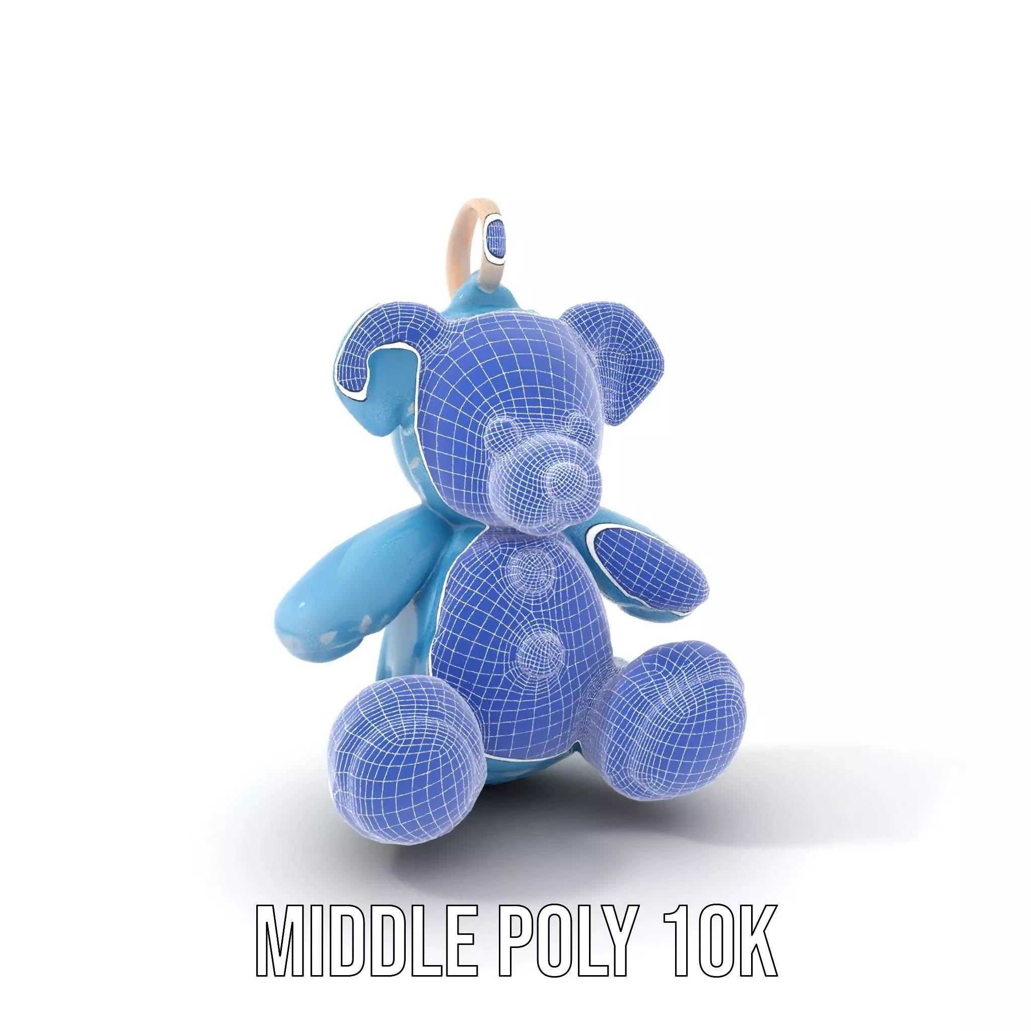 Blue Plush Teddy model pack Low-poly 3D model_6