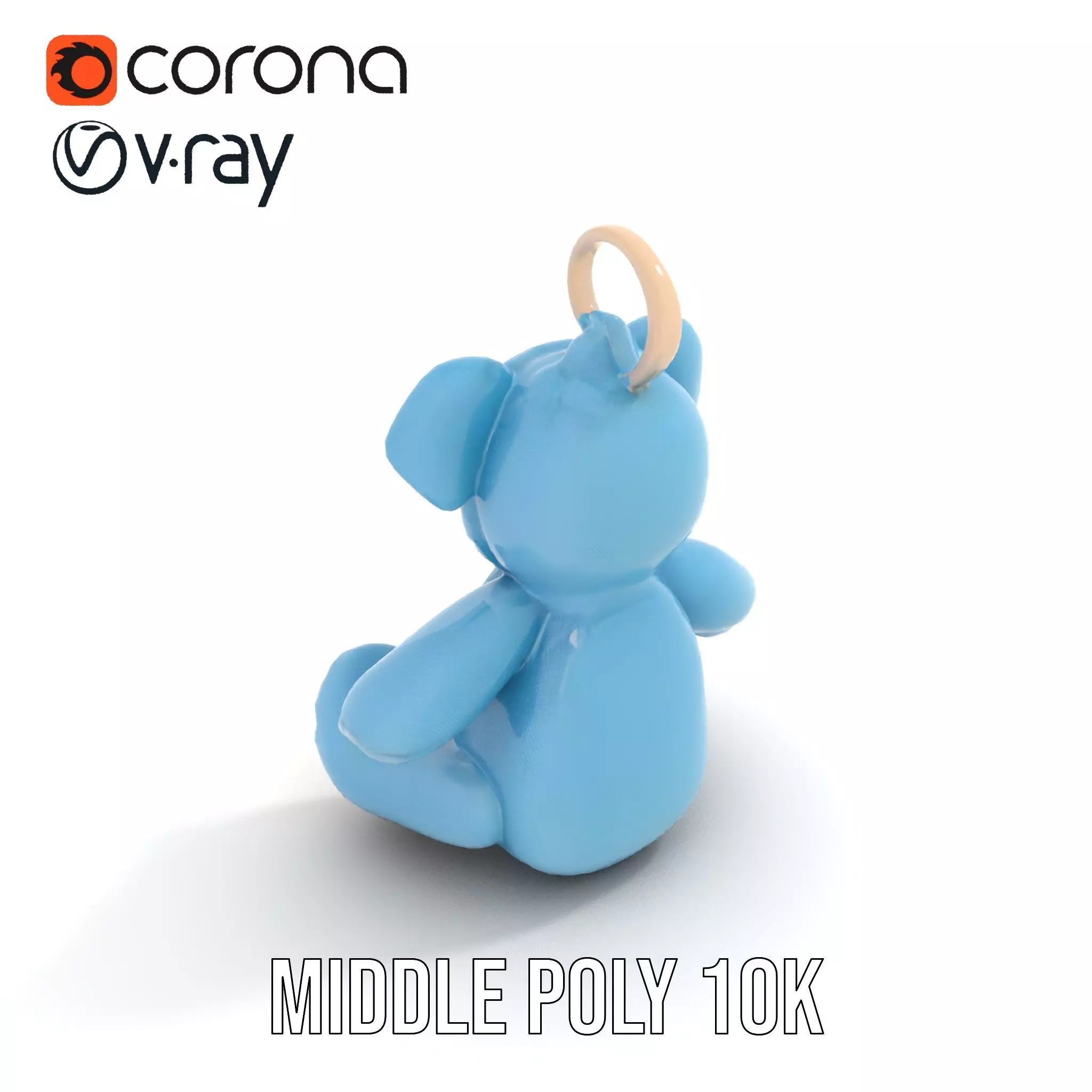 Blue Plush Teddy model pack Low-poly 3D model_21