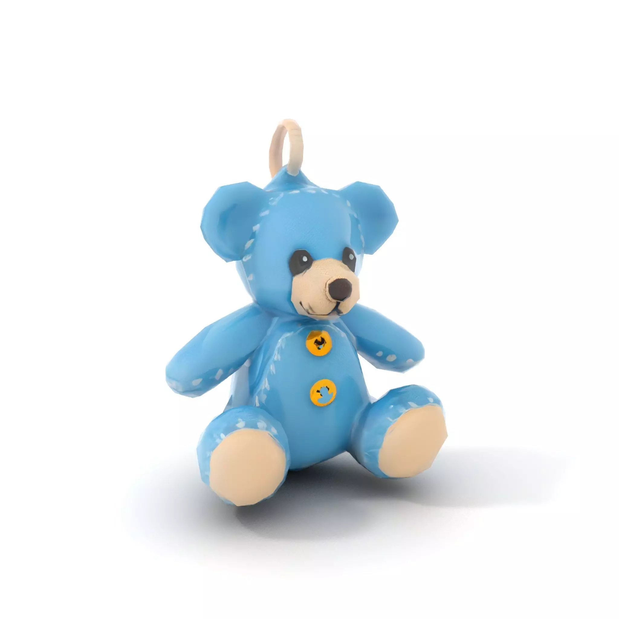 Blue Plush Teddy model pack Low-poly 3D model_7