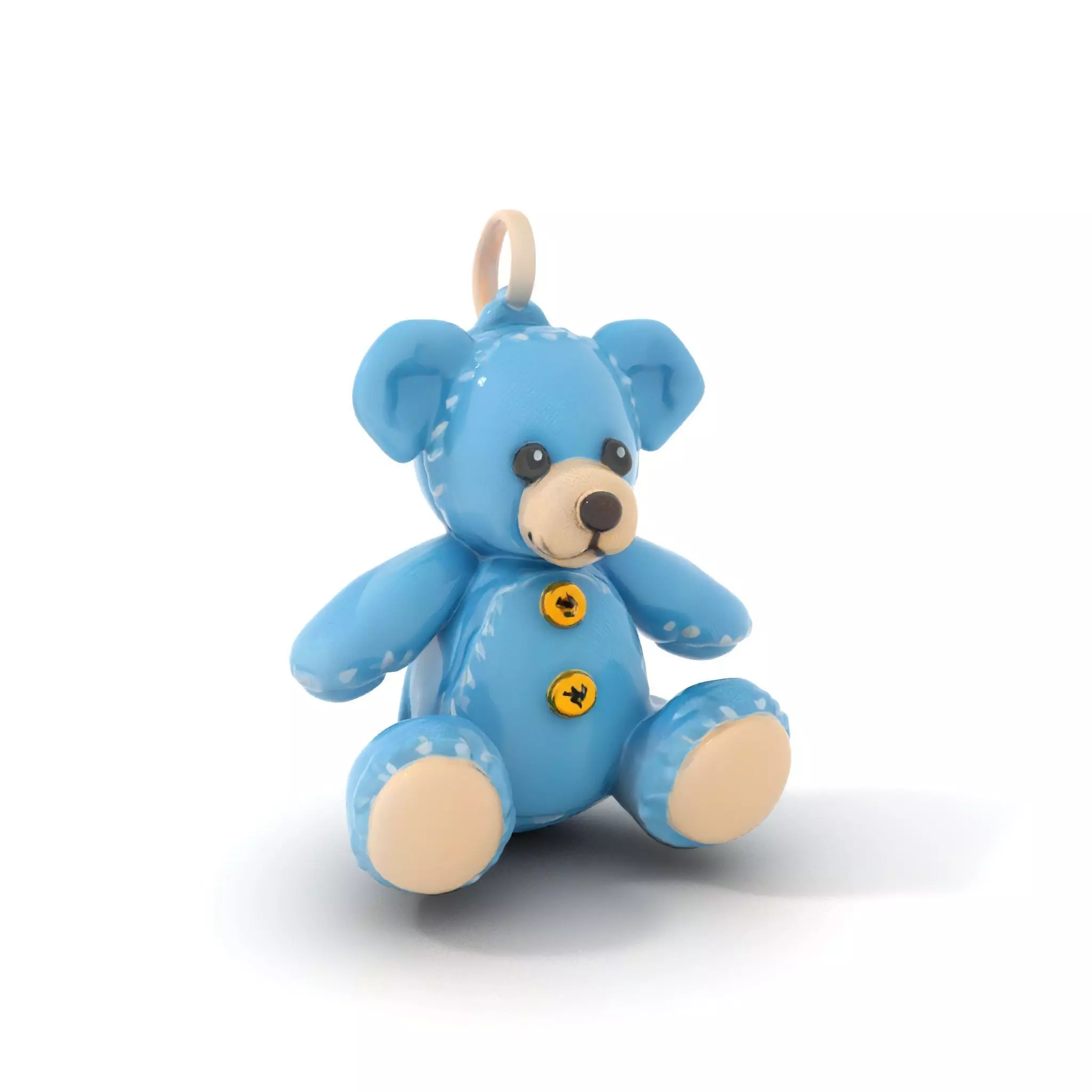 Blue Plush Teddy model pack Low-poly 3D model_0