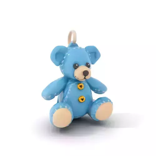 Blue Plush Teddy model pack Low-poly 3D model