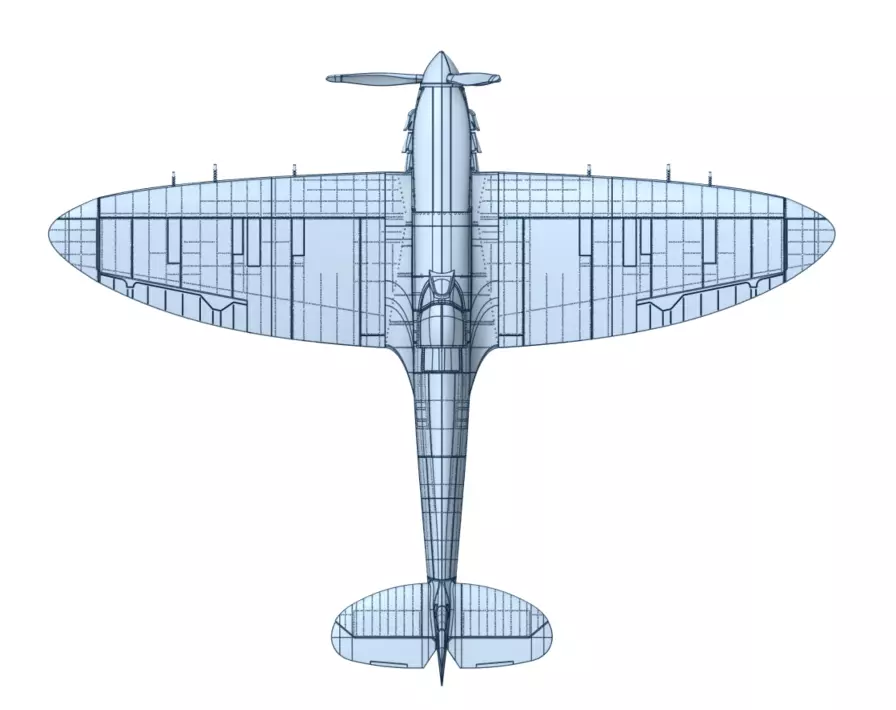 Supermarine Spitfire 1 by 24 Scale 3D Printable Model 3D print model_1