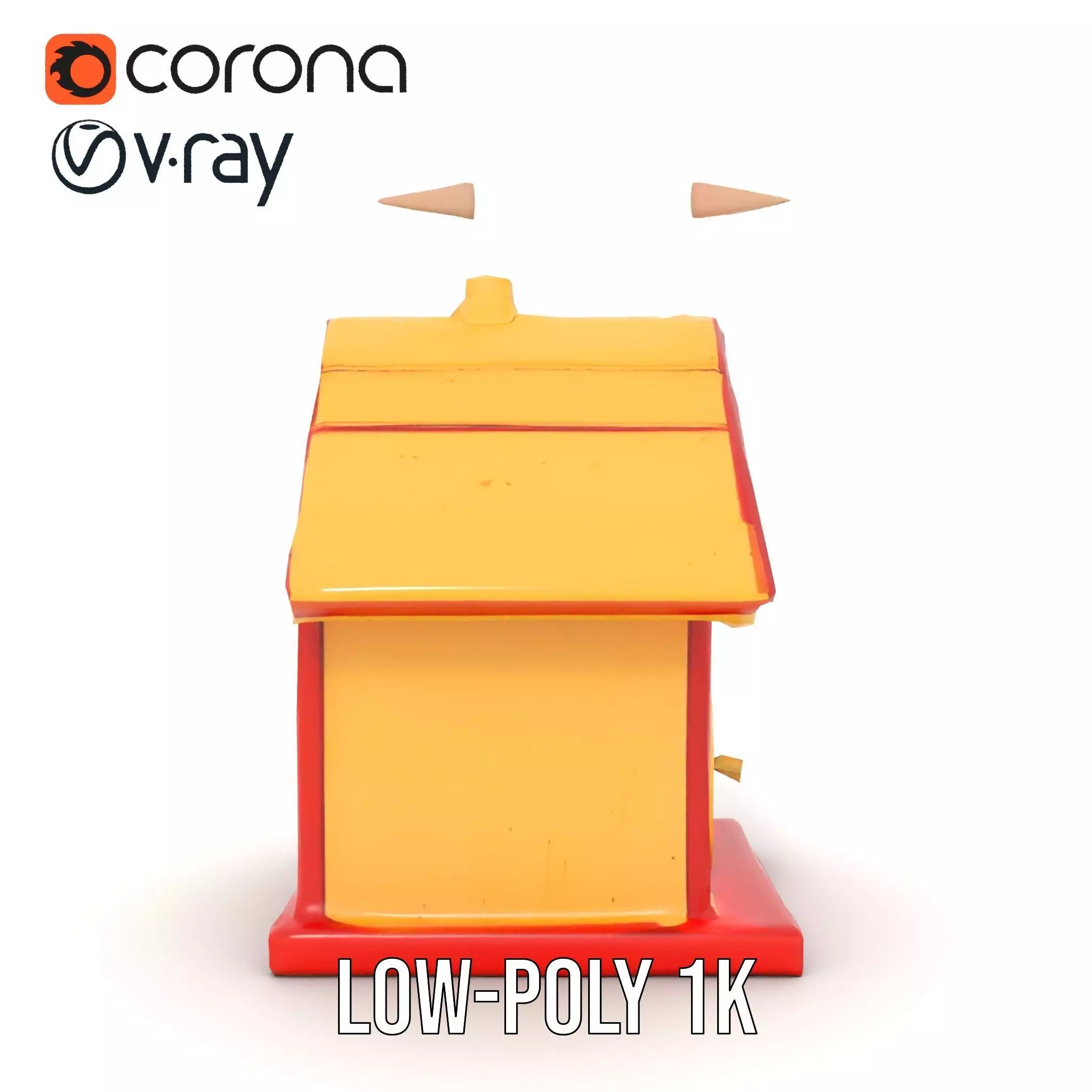 Colorful Birdhouse model pack Low-poly 3D model_12