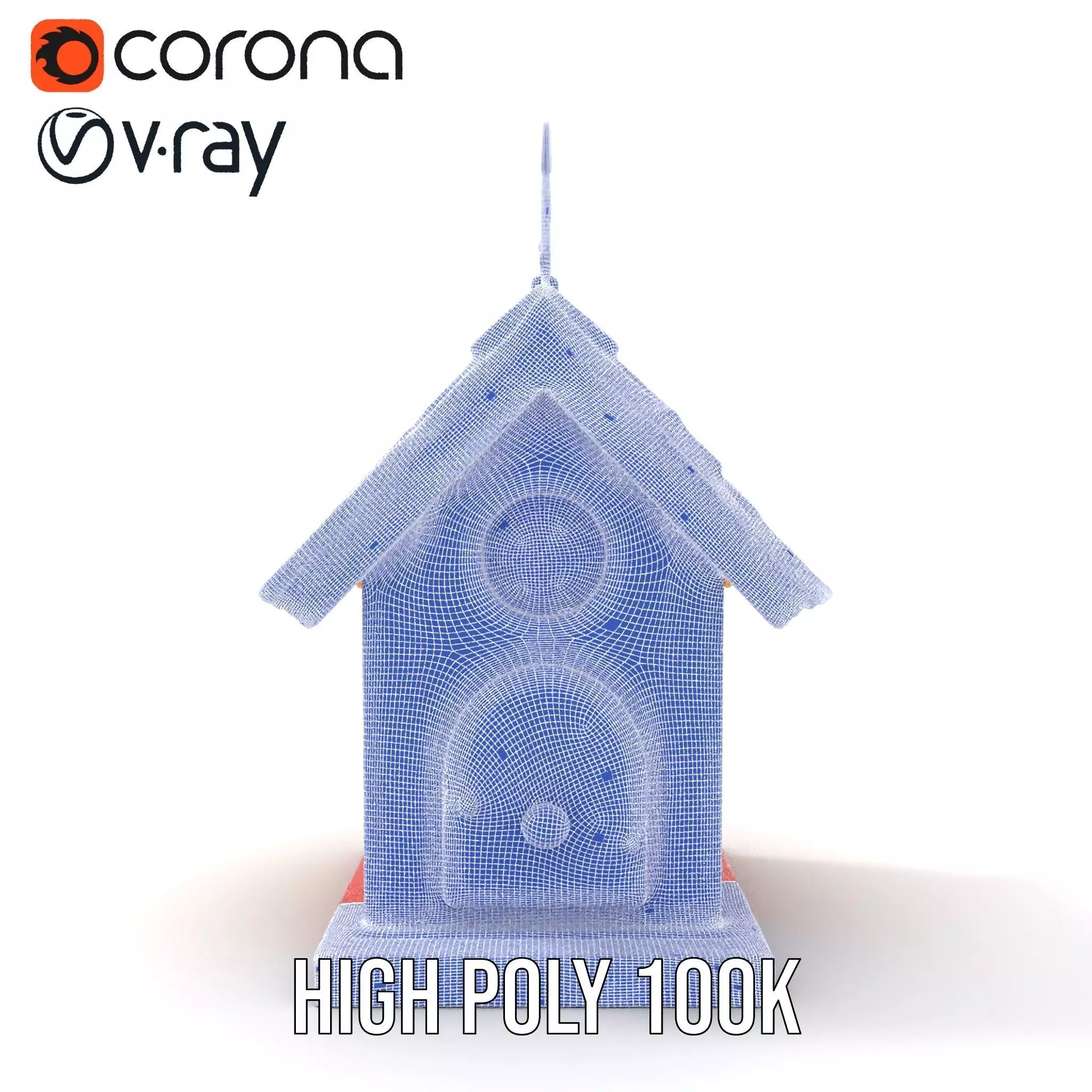 Colorful Birdhouse model pack Low-poly 3D model_34