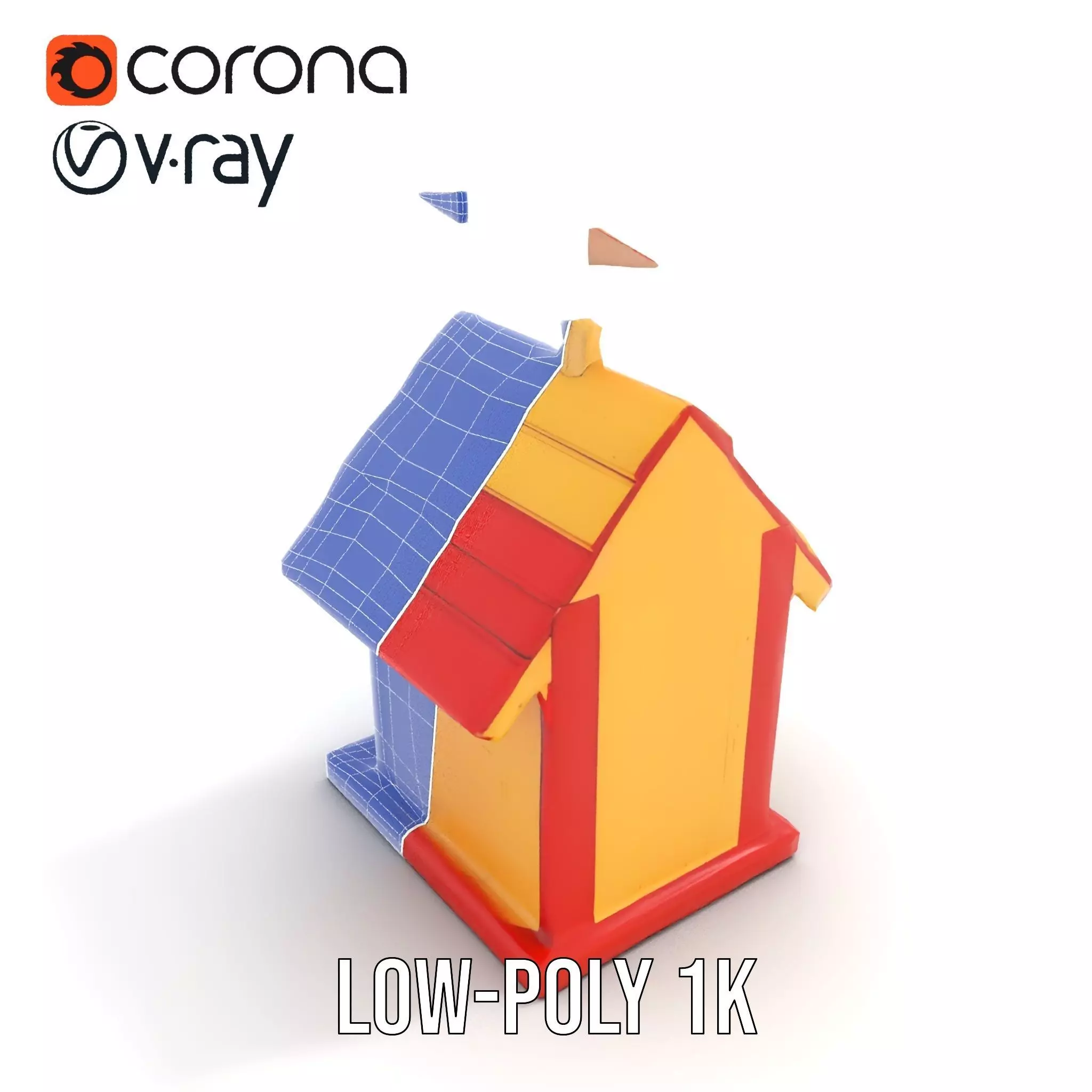 Colorful Birdhouse model pack Low-poly 3D model_22