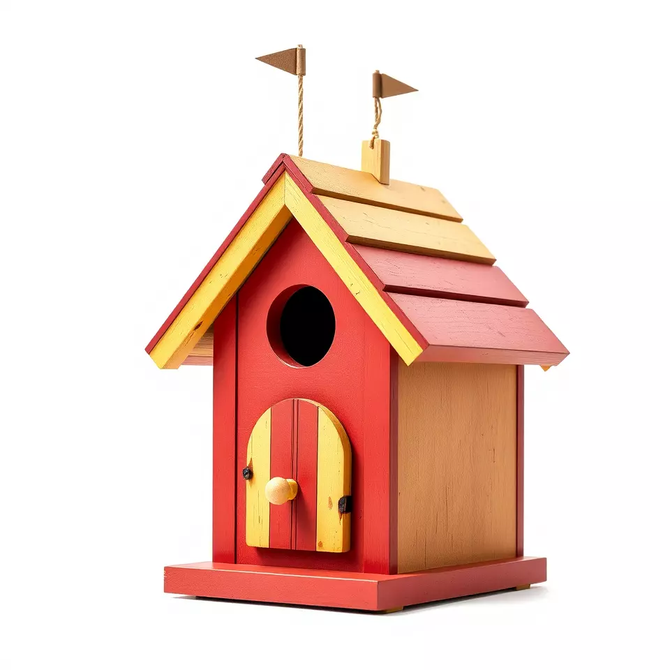 Colorful Birdhouse model pack Low-poly 3D model_2