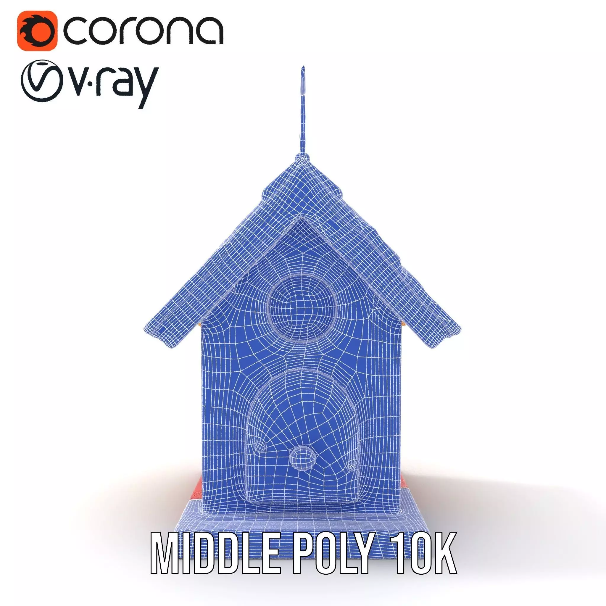 Colorful Birdhouse model pack Low-poly 3D model_24