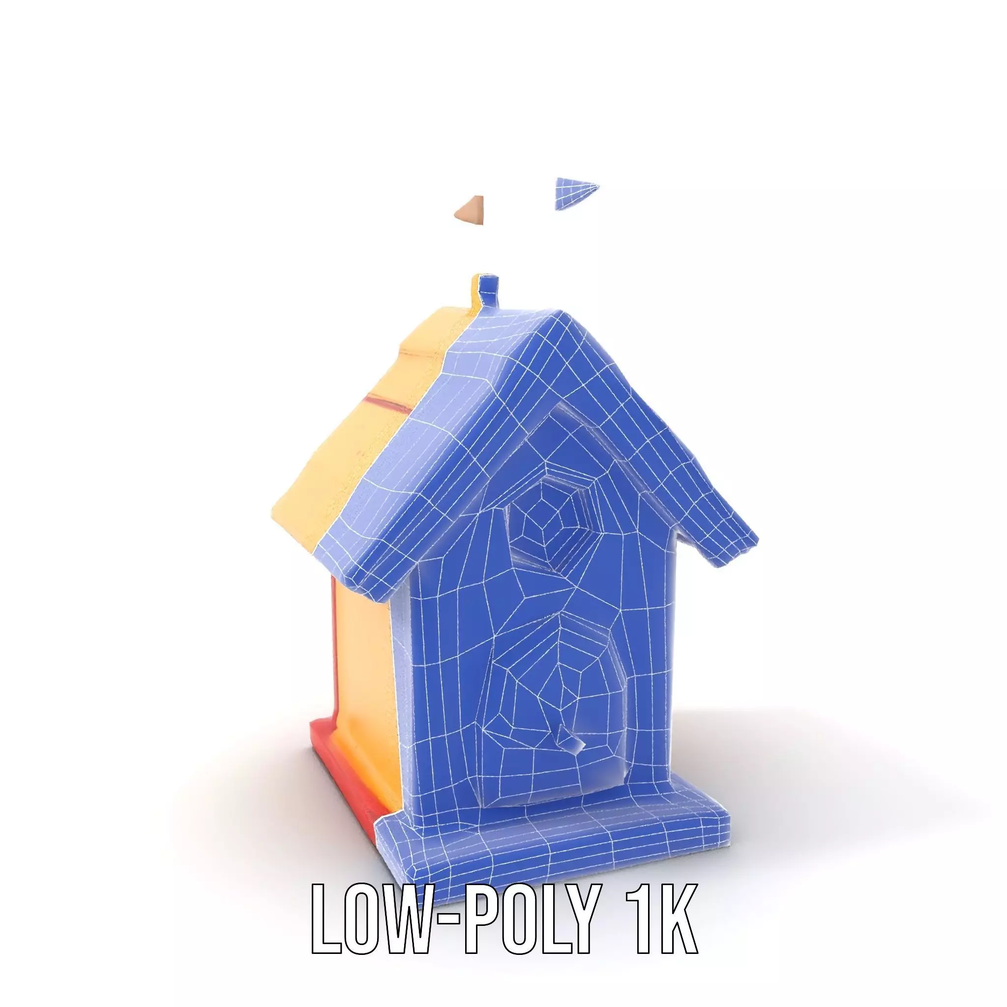 Colorful Birdhouse model pack Low-poly 3D model_14