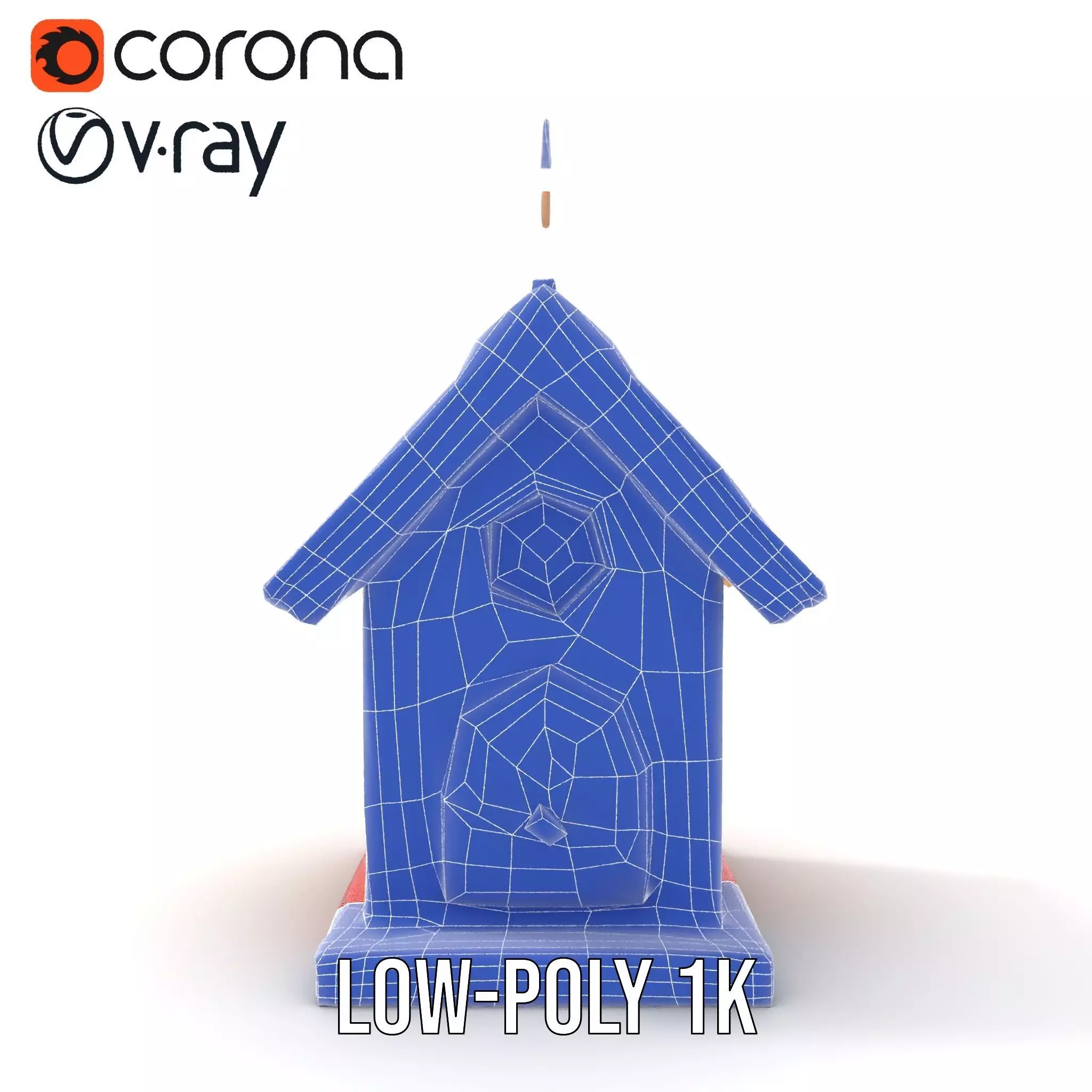 Colorful Birdhouse model pack Low-poly 3D model_25