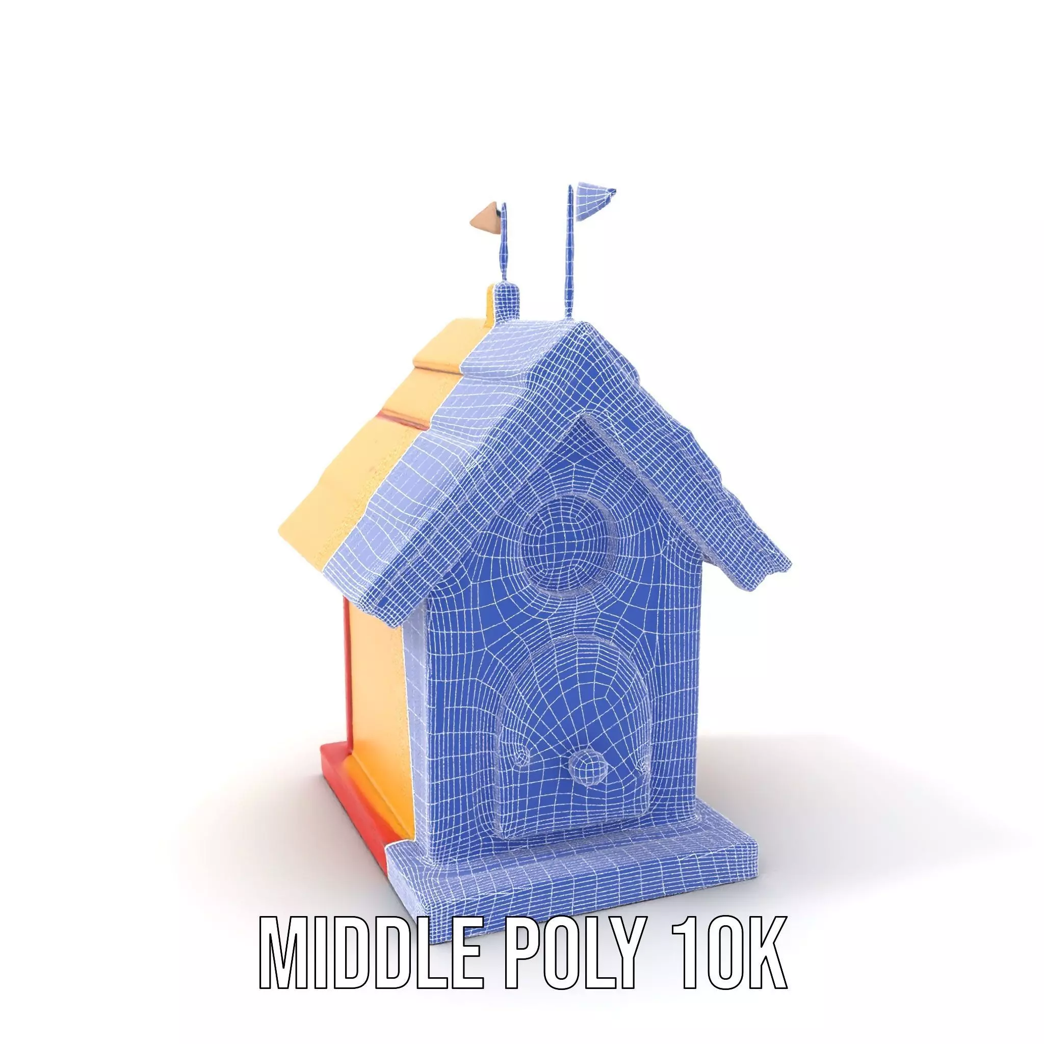 Colorful Birdhouse model pack Low-poly 3D model_21