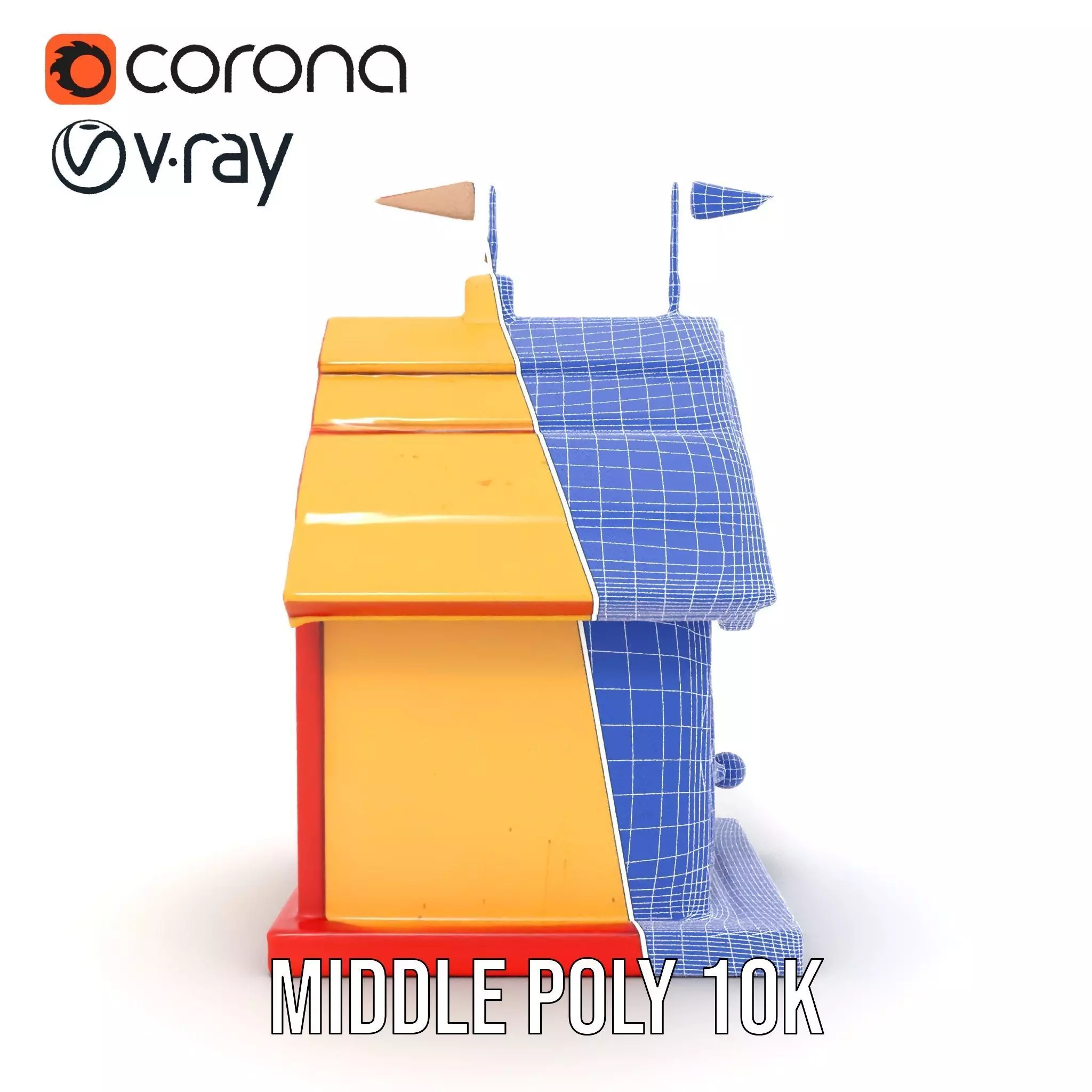 Colorful Birdhouse model pack Low-poly 3D model_30