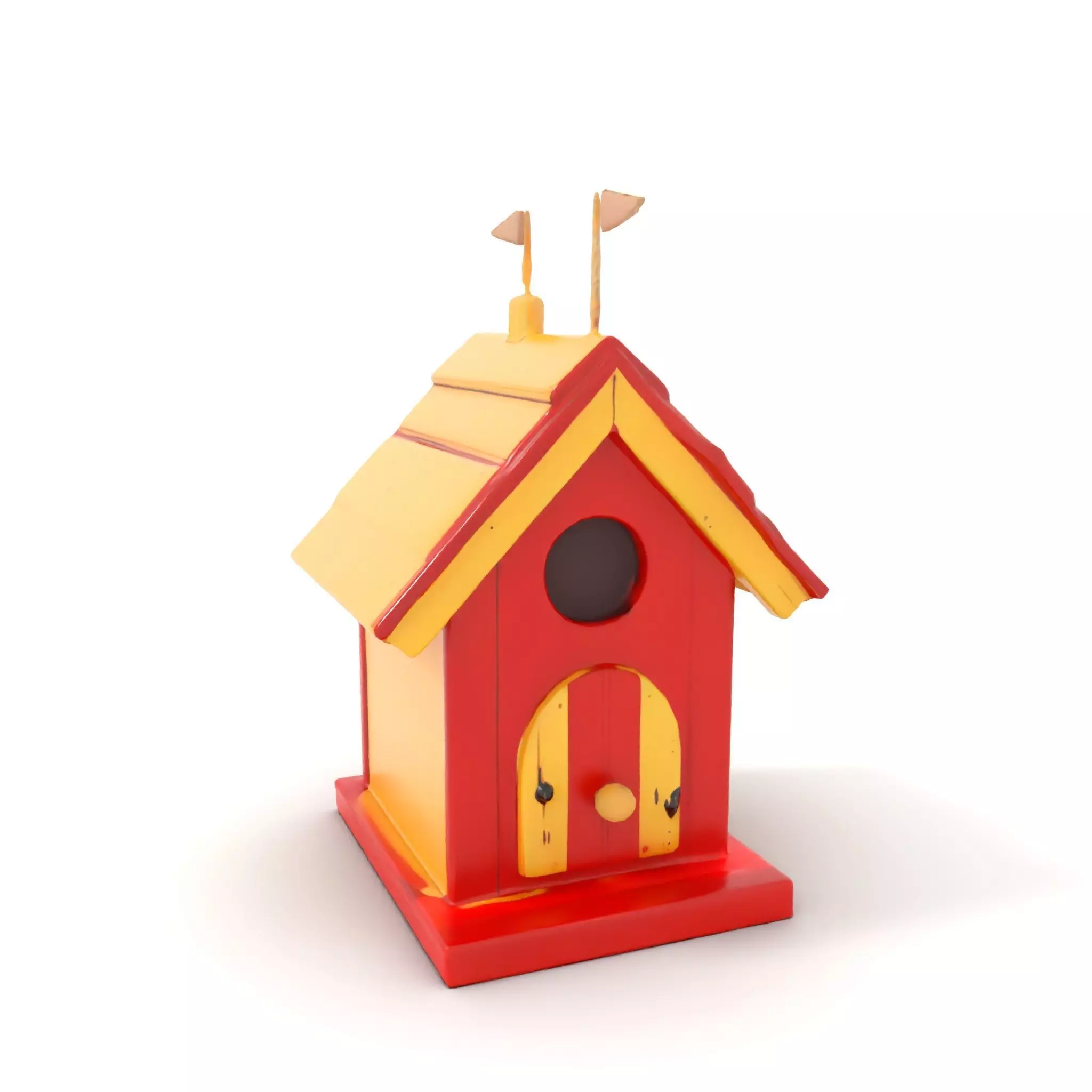 Colorful Birdhouse model pack Low-poly 3D model_18