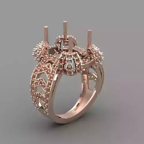 Diamond ring Jewelry Cocktail Ring 3D print model