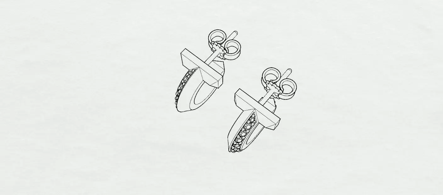 Tiffany  Earrings 3D print model_14