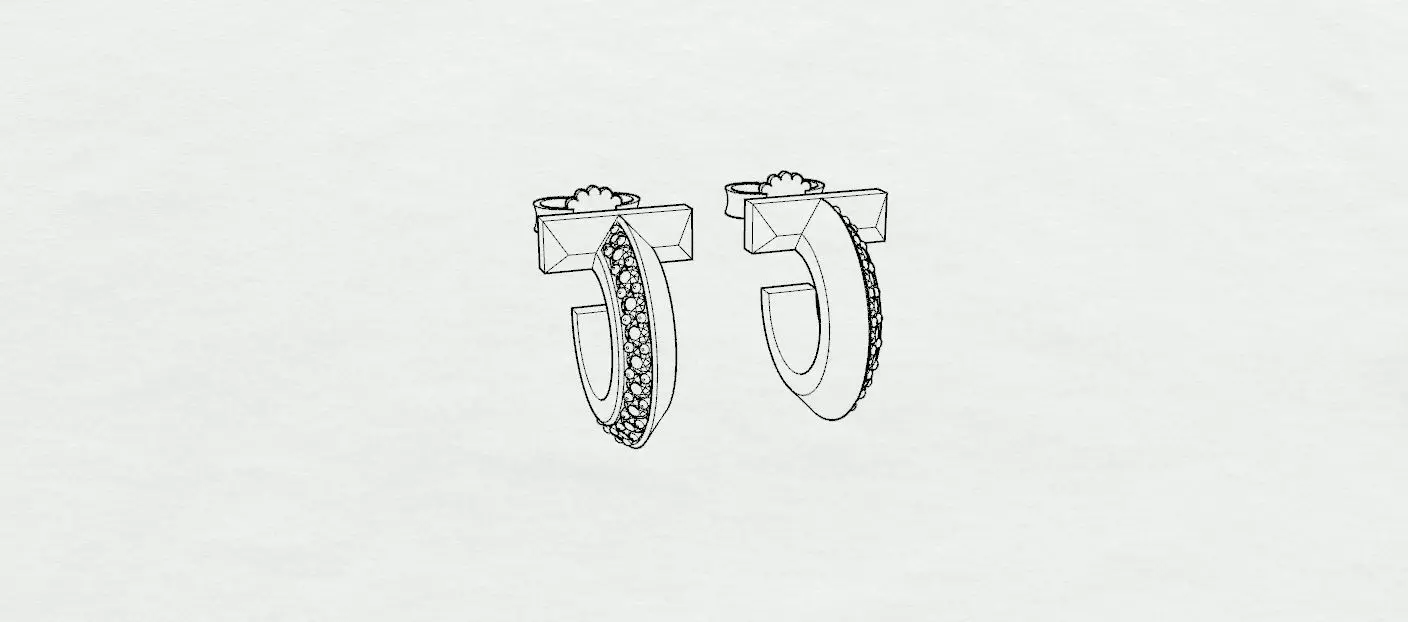 Tiffany  Earrings 3D print model_12