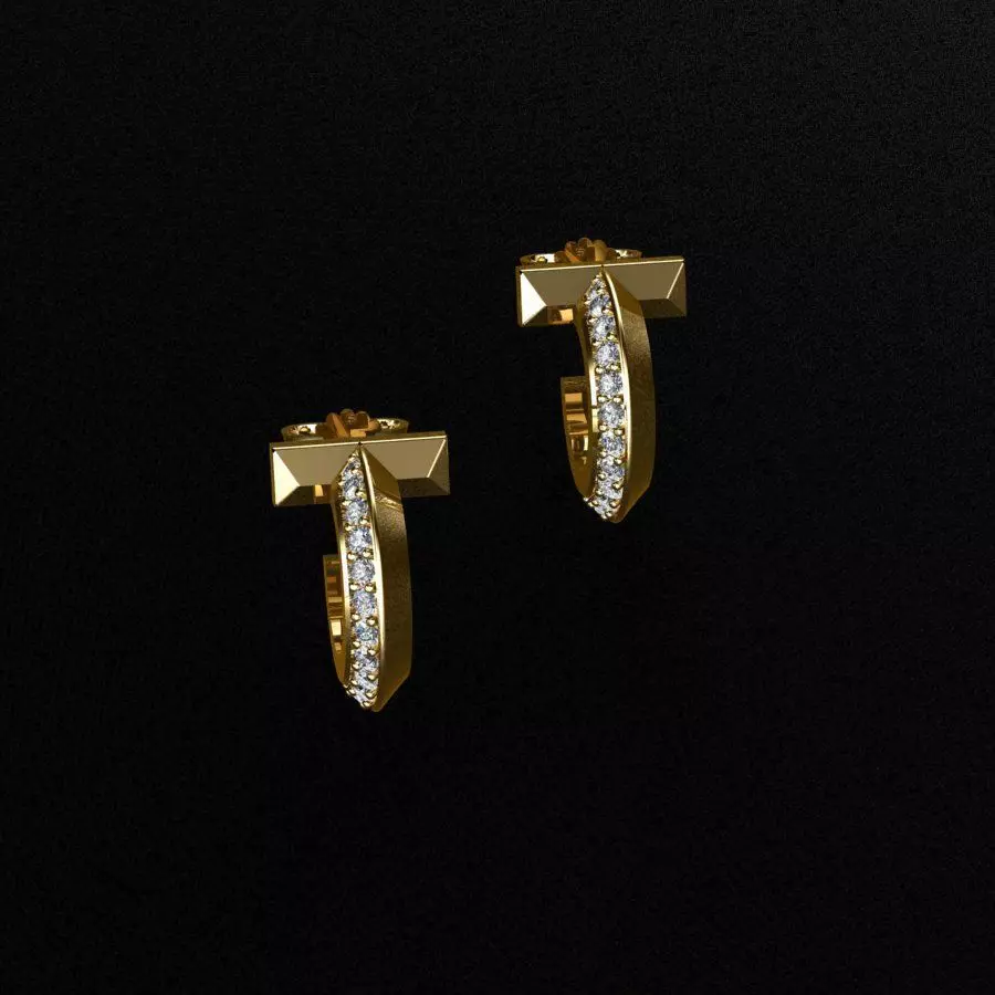 Tiffany  Earrings 3D print model_0