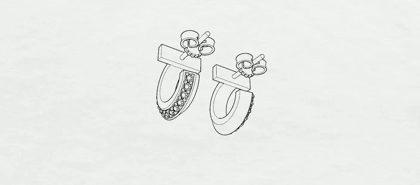 Tiffany  Earrings 3D print model_15