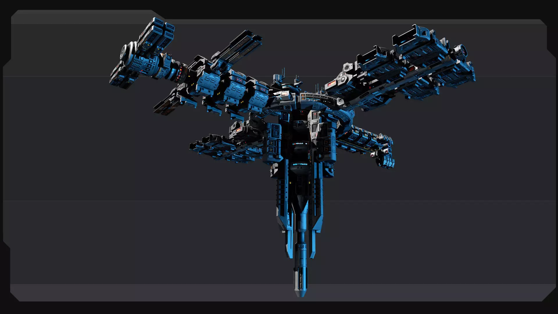 MODULAR Space Station - MS2  Low-poly 3D model_10