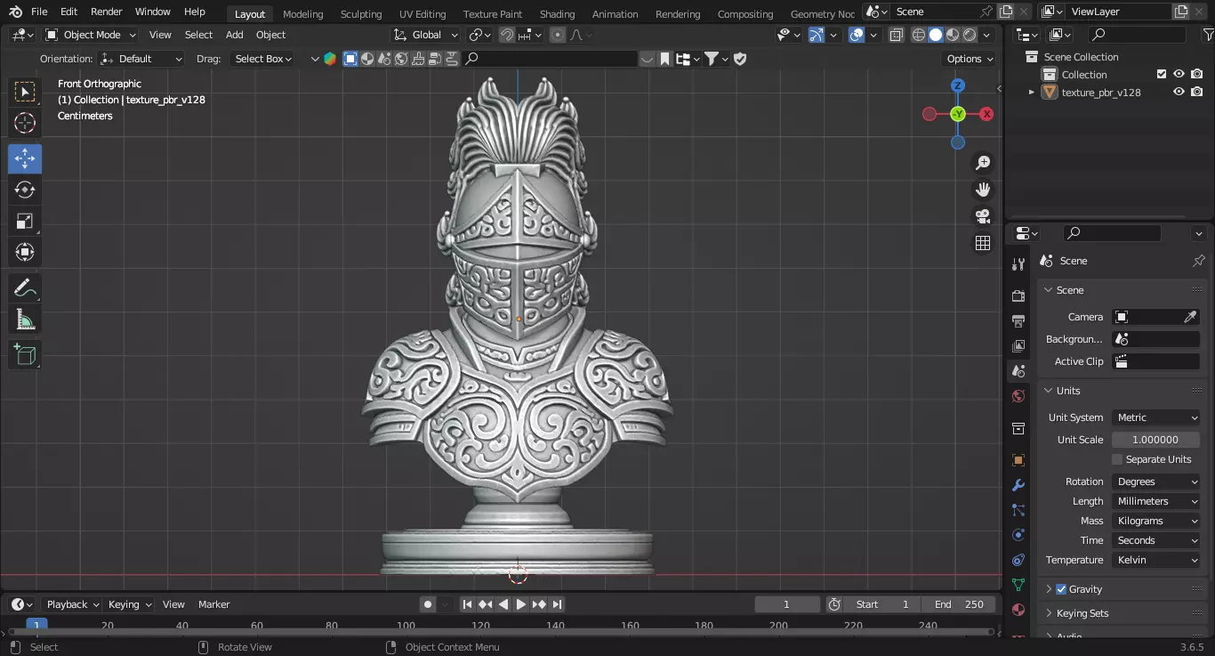 Medieval Knight Chess Piece 3D print model_5